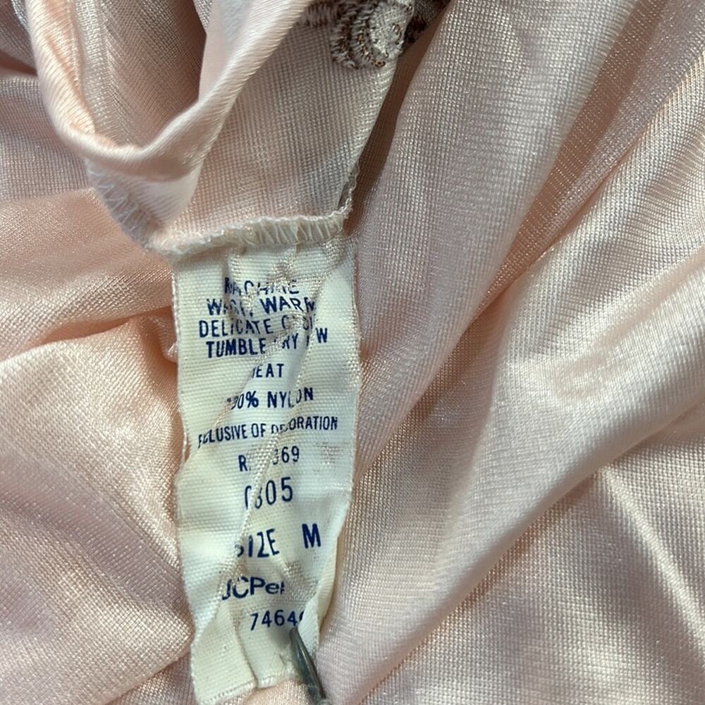 Vintage JC Penneys pale pink midi slip nightgown, size med‎ - Picture 6 of 6
